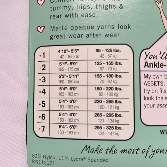 Spanx Love Your Assets Ankle Length Shaping Tights Black Size 3 Slims Tummy Hips - Picture 5 of 7